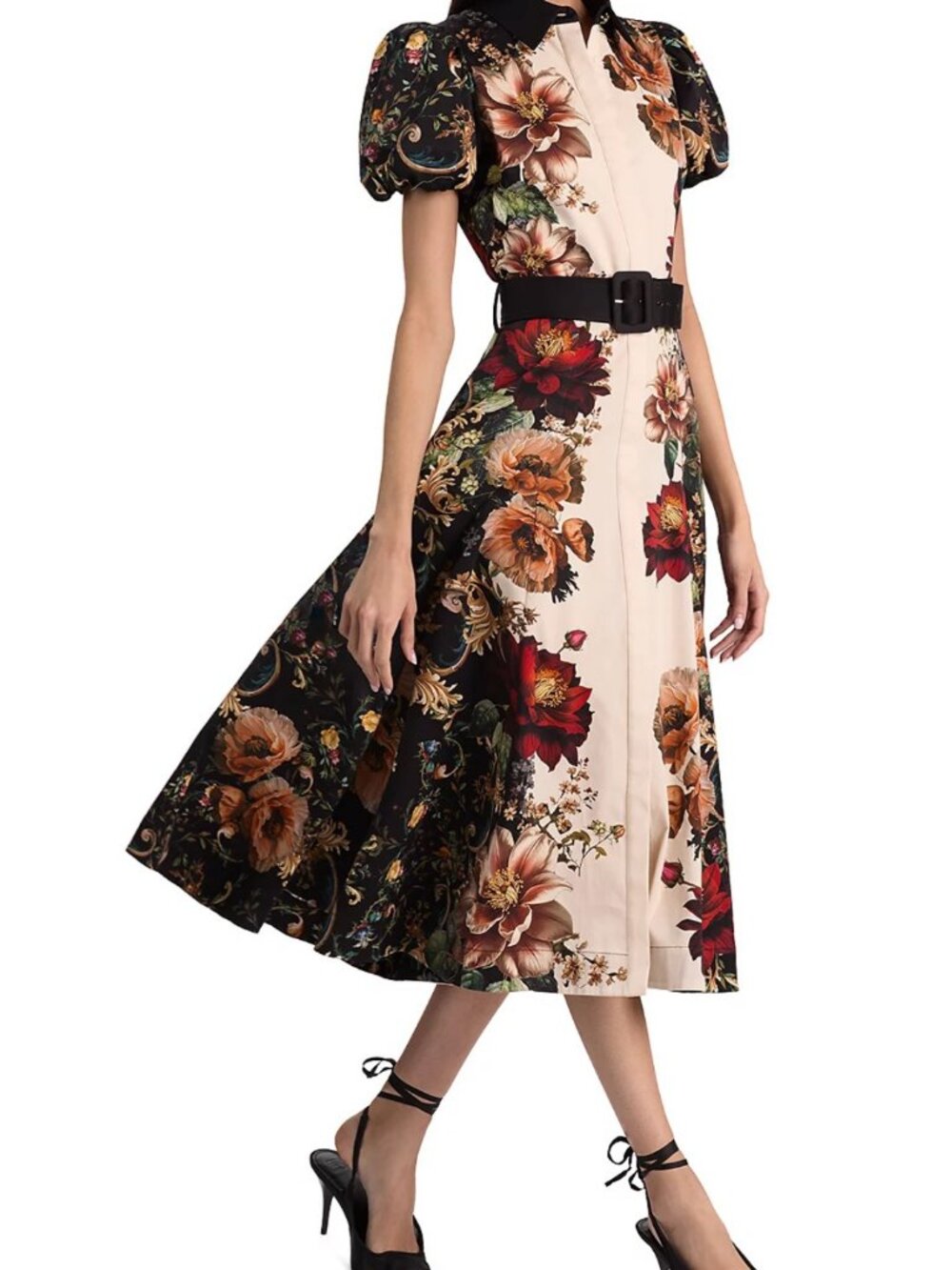 Alice and Olivia Henrietta Cotton Stretch Shirt Dress